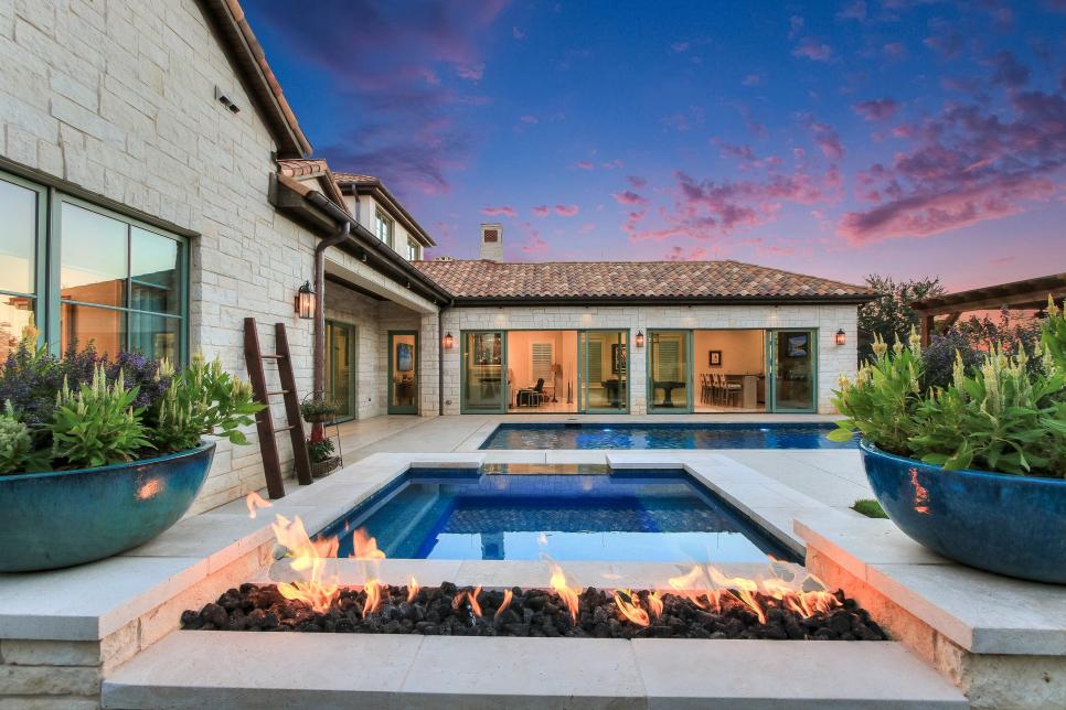 Spa & Fire Pit Addition in Arcadia